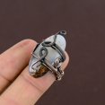 thumbnail image 3 of Natural Dendrite Opal Gemstone Handmade Copper Wire Wrap Ring Size 6, 3 of 4