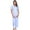 Blue, variant on Casual Nights Lace Trim Women's Short Sleeve Capri Pajama Set