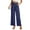Blue, variant on yunLCZ Women's Casual Plus Size Pants Women's Solid Color Fashionable Cotton And Linen Casual Pocket Button Pants Work Clothes for Office