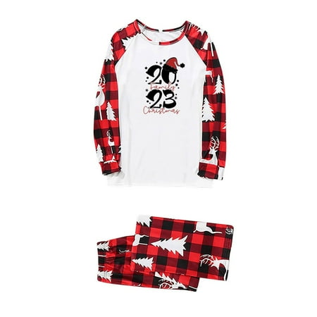 

Aofany Parent-child Warm Christmas Set Printed Home Wear Pajamas Two-piece Kid Set