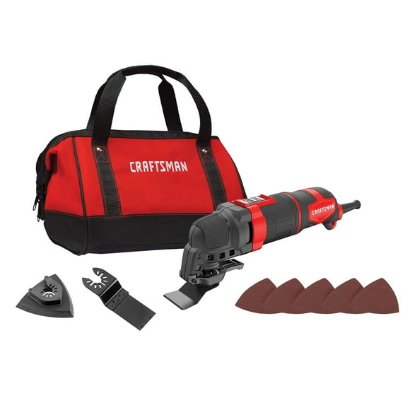 Herramienta oscilante CRAFTSMAN CMEW401 3A con accesorios y bolsa