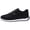 Black, variant on Men's Platform Cushioned Flow Sneakers, Solid Color Thick Sole Running Walking Shoes, Mesh Fabric Round Toe Classic Casual Trainers (Coffee, 6)