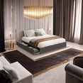 thumbnail image 7 of Upholstered Platform Bed Frame Queen Size with 4 Storage Drawers, Queen Platform Bed Frame with Mattress Foundation Strong Wooden Slats Support, Queen Size Bed Frame No Box Spring Needed, 7 of 7