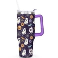 thumbnail image 2 of Happy Halloween Mug with Handle and Straws 40 OZ Vacuum Insulated Travel Coffee Mug Birthday Present for Women Girls Daughter Mom Gifts for Him/Her Coffee Mugs, 2 of 7