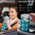 thumbnail image 5 of Christmas 30oz Handheld Travel Tumbler with Handle – Double Wall Stainless Steel Insulated Cup, Flip Straw Lid, Leak-Proof & BPA-Free for Hot and Cold Drinks – Durable Coffee & Juice Mug Black, 5 of 7
