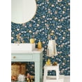thumbnail image 4 of Chesapeake Zev Blue Butterfly Wallpaper, 20.9-in by 33-ft, 20.9-in by 33-ft, 57.48 sq. ft., 4 of 4