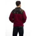 thumbnail image 3 of TrailCrest Men's Full Zip Fleece Camo Jacket, 2X, Camo & Burgundy, 3 of 4