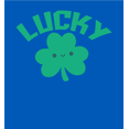thumbnail image 2 of St. Patrick's Lucky Clover Blue Adult Long Sleeve Hoodie-Medium, 2 of 3