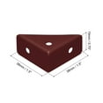 thumbnail image 2 of Unique Bargains Lot de 20 Supports d'Angle 38x38mm avec Vis Marron, 2 of 7