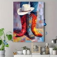 thumbnail image 4 of Qisvanset Cowboy Boots Hat Canvas Wall Art 15.75x11.81 INCHES, 4 of 8