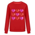 thumbnail image 4 of TIMIFIS Chandails à Col Rond pour Femmes Mode Mignon Imprimé Amour Chandail à Manches Longues Haut Décontracté Chandail à Cœur Chemises Tenue de la Saint-Valentin Femmes - Printemps/été, 4 of 4