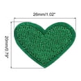 thumbnail image 2 of Parches termoadhesivos corazón Verde Bordado Unique Bargains paquete de 33, 2 of 6