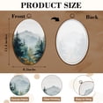 thumbnail image 3 of Canvas Wall Art Modern Office Abstract Mountain Forest Landscapes Pine Trees Evergreen Oval Framed Canvas Prints Vintage Wall Hanging Decor for RV Wall Campsite Decor 8.6"x11.4", 3 of 7