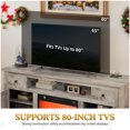 thumbnail image 3 of Uforic 70'' TV Stand w/ 23 Inch Electric Fireplace, Power Outlets & Storage for Up to 80 Inch TVs, Indoor, Rustic Gray, 3 of 9