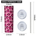 thumbnail image 3 of Animal Print 20 Oz Stainless Steel Skinny Tumbler – Vacuum Insulated Slim Travel Cup with Lid & Stainless Steel Straw, 360° Full Wrap Printed Tumbler for Home, Office & Outdoor Use, 3 of 6