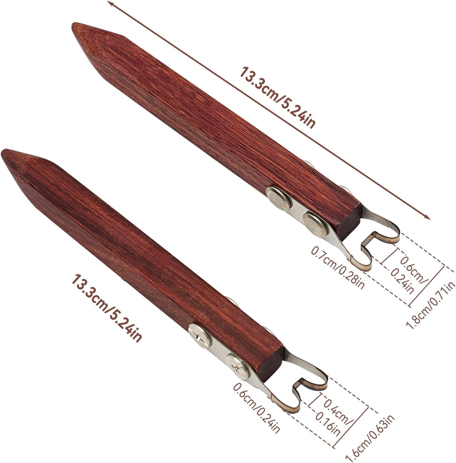 ABCISI 2PCS Pottery Foot Shaper, Sturdy Crafts Model Making Pottery Clay Trimming Sculpting Tool, DIY Pottery Carving Cutting Tools, Pottery Drag Tool for Clay Artists, 6mm/7mm