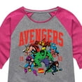 thumbnail image 3 of Marvel The Avengers - Collegiate - Toddler And Youth Girls Shirt Tail Raglan, 3 of 5