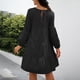 thumbnail image 4 of Vestido de blusa de manga larga con cuello redondo de color sólido para mujer Pompotops  hdfakjf4235, 4 of 5