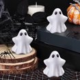 thumbnail image 5 of Halloween Decorations, Mini Resin Figures, White Ceramic Floating Ghost with Solid Color for Desktop Mini Garden Or Terrarium, Moe Grain Ornament, 5 of 6