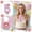 A005- Style E, variant on Birthday Number Candle, Glitter Pink Flower Decorated, 1 Piece,Suitable for Birthday Party Cake Decoration