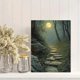 thumbnail image 2 of Qisvanset 12x16 Inch 2D Flat Framed Canvas Art, Jesus Walking Watercolor Inspirational Faith Home Religious Wall Art, 2 of 5