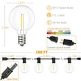 thumbnail image 2 of Luces de cadena para exterior Svater de 30 m, impermeables, G40, regulables, 2 of 9