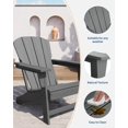 thumbnail image 4 of Modern HDPE Plastic Adirondack Chair - Oversize 380LB Poly Lumber Weather Resistant Firepit Chair - Outdoor Patio Chairs with Wooden Textured for Garden, Backyard, Lawn, Deck, Pool, Porch, 4 of 8