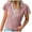 Pink, variant on pstuiky Summer Tops for Women 2024, Fashion Women's Summer V-Neck Button Short Sleeve Solid Casual Pullove Blouses Tops Casual Tops for Women 0 Tshirts