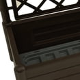 thumbnail image 4 of Benjara Garden Planter Flower Box with Trellis, Mocha Brown Plastic, Drainer, 4 of 5