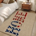 thumbnail image 4 of 3'x5' Rug for Living Room Bedroom, Beige Vintage Washable Area Rugs Non-Slip Carpet Mats, American Flag Farmhouse Retro Art Rustic Indoor Low Pile Area Rug Runner for Kitchen, Mudroom, 4 of 8