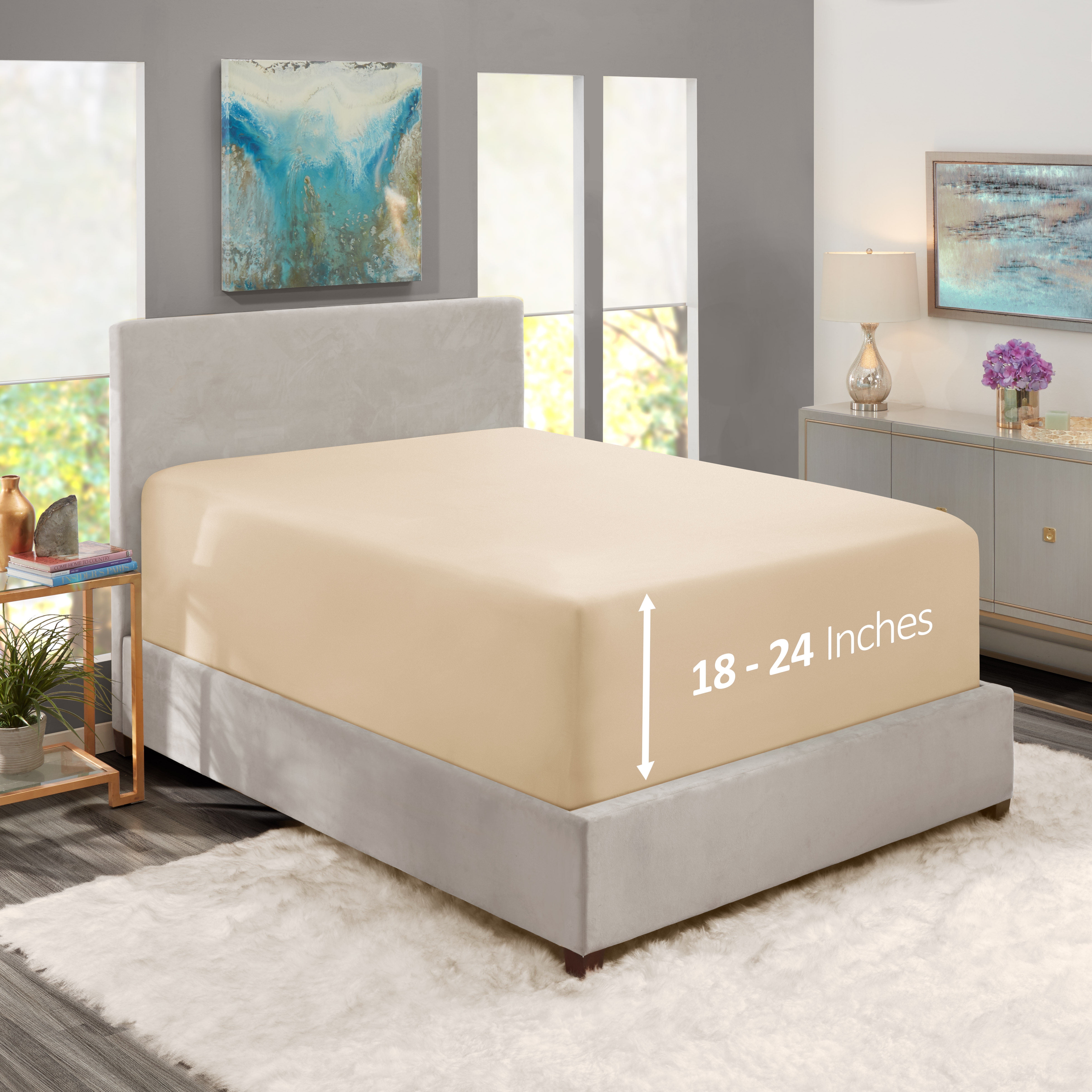 KARRISM Full Size 6 Piece Bed Sheets Set Extra Soft & Breathable Brushed 1800 Series Microfiber Comfortable 16-Inch Deep Pocket Bedding Set,Coral Wrinkle & Fade Resistant Cooling