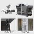 thumbnail image 4 of 4-Seat Outdoor Glider Benches with Canopy, Retro Metal Party Canopy Tent with Aluminum Frame, Patio Swing Glider Chair for Outside,Garden,Lawn, 4 of 7