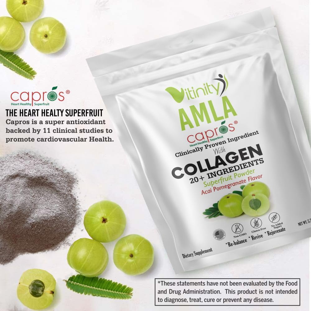 VITINITY SUPER FOOD COLLAGEN ( TYPE 1 & TYPE 3) POWDER WITH CLINICALLY PROVEN INGREDIENT (AMLA) FOR ADULTS ( 30 DAY SUPPLY)