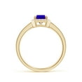 thumbnail image 2 of ANGARA Natural 1 ct Tanzanite Engagement Ring with Diamond Halo in 14K Yellow Gold for Women (Size-7x5mm) | December Birthstone, Anniversary, Jewelry Gift for Women | Natural Tanzanite Ring, 2 of 8