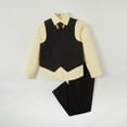 thumbnail image 2 of Toddler and Big Boy'sBoys 4-Piece Formal Suit Includes Vest, Pants, Collared Dress Shirt, and Tie, 2 of 5
