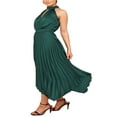 thumbnail image 3 of PENGXIANG Robe Midi Sans Manches à la Mode pour Femmes en Couleur Unie, 3 of 4