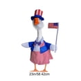 thumbnail image 3 of Patriotic Decor​ Porch Goose Clothes Uncle Sam Costume Flag Patterned Dresses Garden Yard Statues Outdoor Independence Day Celebration, 3 of 9