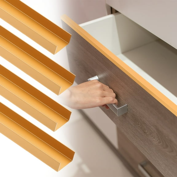 4pack 18" Cabinet Edge Protectors for 13/16" Kitchen Cabinets Frame, Matt Gold