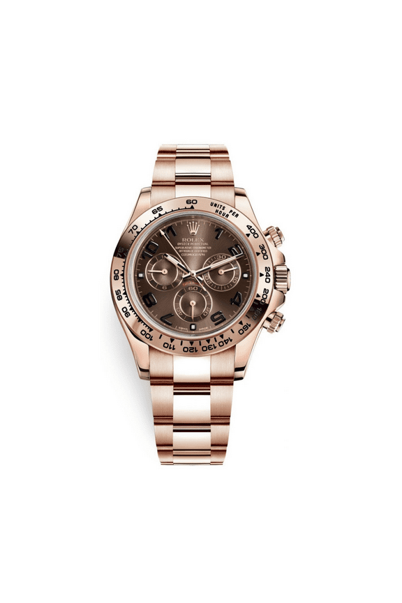 Pre-Owned Rolex Cosmograph Daytona Rose Gold with Chocolate Arabic Dial 116505