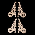 thumbnail image 2 of YESTUNE 1 Pair Wood Carved Corner Onlay Applique Frame Decor Furniture Unpainted Home, 2 of 12