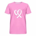 thumbnail image 3 of T-shirts for Men Breast Cancer Awareness Short Sleeve Blouses Print Round Neck Casual Shirts Pink XXXXXL Mens Tops, 3 of 4