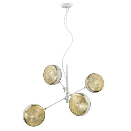 

18 x 27.5 x 39.5 in. Tholos 4-Light White Pendant