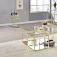 thumbnail image 3 of ACME Uchenna Rectangular End Table in Clear and Gold, 3 of 5