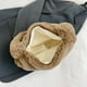 thumbnail image 2 of 6501 Otoño E Invierno Versátil Niña Caliente Bolso Felpa Gran Capacidad Bolso Hombro Portátil Nube Caqui Oscuro, 2 of 9