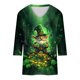 thumbnail image 5 of TaTaai Women's Spring Holiday T-Shirt V-Neck 3/4 Sleeve Loose Fit St. Patrick's Day Printed Top Irish Theme Casual Modern Blouse Gift, 5 of 5