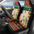 thumbnail image 2 of XYZCANDO Breathable Front Car Seat Covers featuring Horse Sunflower Design - Durable Non-Slip Protection For All Seasons, 2 of 10