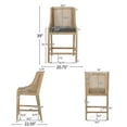 thumbnail image 5 of Christopher Knight Home Cataldo Square Padded High Back Bar Stools, Charcoal (Set of 2), 5 of 5