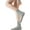 Gray, variant on Women’s Yoga Pilates Socks with Frill Top Non Slip Cushioned Grips Crew Mid Calf Socks