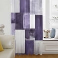 thumbnail image 6 of Purple Geometric Sheer Curtains 96 Inches Long, Vintage Oil Painting Contemporary Light Filering Curtains, Privacy Drapes Simi Floor to Veiling Curtain for Living Room Bedroom Large Window Treatment, 6 of 9
