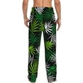 thumbnail image 3 of Xecao Tropical Leaves1 Men's Straight Lounge Pajama Pants: The Ultimate in Comfortable Sleepwear, 3 of 9